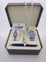 Couple Stainless Steel Set – Watch, Rosary, Pen &amp; Cufflinks